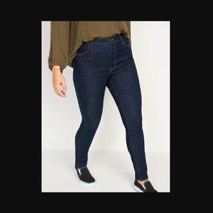 Women's Old Navy Dark Wash Curvy Skinny Jean 10 Long